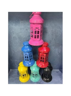 Buy Metal lantern, 10 cm, Ramadan gift, suitable for home or office decor, one piece, pink color in Egypt