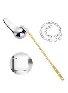 اشتري Front Mount Toilet Handle, Toilet Handle Replacement Kit, Universal Toilet Flush Handle, Zinc Alloy Toilet Tank Trip Lever with H2 Brass Arm, Tank Flush Lever Replacement Handle في السعودية