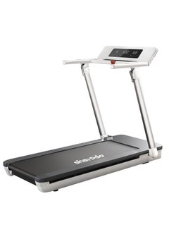 اشتري 1- 14.8 KM/H Fitness Treadmill Foldable Treadmill For Home 2.5HP Under Desk Electric Treadmill, Portable Compact Treadmill with LED Display for Home and Office, White في السعودية