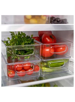 اشتري ORGANiZERS Fridge Organizer, Stackable Storage Container with Handles, BPA free Clear Drawer Organizer for Kitchen and Refrigerator, Practical Organization for Kitchen, ORG-34 في الامارات