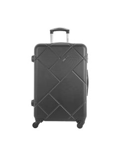 اشتري Lightweight ABS Hard Side Spinner Large Checked In Luggage Trolley Bag with Lock 28 Inch Dark Grey في السعودية