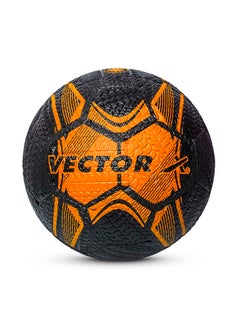 Buy Street Soccer Football  (Orange/Black, Size-5) |Rubber |Moulded in Saudi Arabia