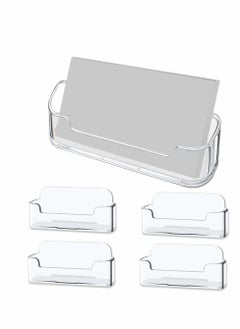 Buy Card Holder, Business Desk Acrylic Holder Display Plastic Stand Desktop Holders for Exhibition, Home & Office, Fits 30-50 Clear in UAE