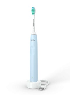اشتري Philips Sonicare Rechargeable Electric Toothbrush 2100 Series, Light Blue, HX3651/12 Certified UAE 3 Pin في الامارات