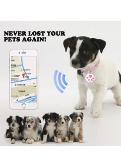 اشتري Altheqa Dog Claw Mini Gps Tracker for Dogs Cat Children Elderly Anti-Lost Device Locator Tracer Pets Collar Key Tracking pink في الامارات