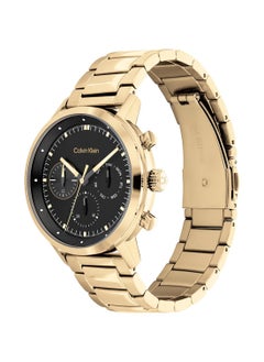 Buy Analog Round Waterproof  Wrist Watch With Gold Strap 25200065 in Saudi Arabia