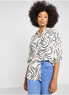 Buy Button Down Printed Shirt in UAE