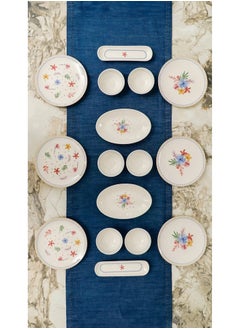 Buy Dalya 16-Piece 6-Serving Porcelain Breakfast Set in Saudi Arabia