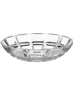 Buy A multi-use glass serving dish for sweets, fruits and nuts size 35 cm in Saudi Arabia