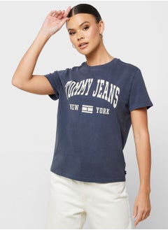 Buy Crew Neck Regular Varsity T-Shirt in UAE