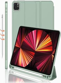 اشتري Dl3 Mobilak iPad Pro 11 Inch Case 2022(4th Gen)/2021(3rd Gen)/2020(2nd Gen) with Pencil Holder,Smart Case [Support Touch ID and Auto Wake/Sleep] with Auto 2nd Gen Pencil Charging (Mint Green) في مصر