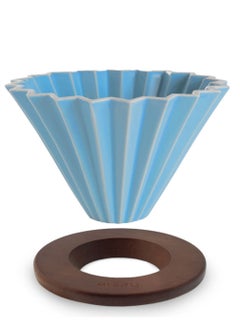 Buy Ceramic Coffee Dripper Origami Style Cone Filter Cup Reusable Pour Over Cafe Dripper for Home Office Restaurants 1 To 4 Cups in Saudi Arabia