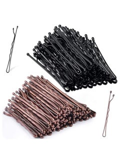 Buy 100 Pcs Bobby Pins, Black & Brown Color Hair Grips, Hair Pins for Women (5.5cm / 2 Inches), Metal Wavy Black Bob Pins Hair Clips, Ideal For All Hair Types Brand: Premify in UAE