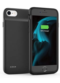 اشتري Charging Case For IPhone 6 6s 7 8 SE2 Ultra 3000mAh Battery Backup Power Bank Rechargeable Cover Black في الامارات