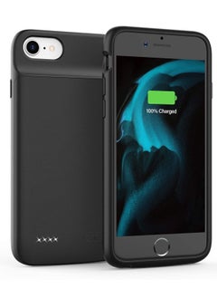 اشتري Charging Case For IPhone 6 6s 7 8 SE2 Ultra 3000mAh Battery Backup Power Bank Rechargeable Cover Black في الامارات