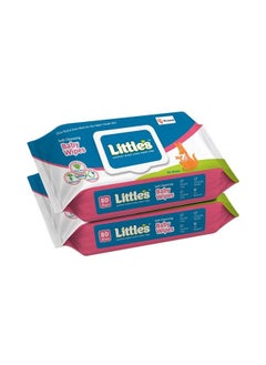 Buy Soft Cleansing Baby Wipes Lid Pack 80 Wipes (Pack Of 2) in UAE