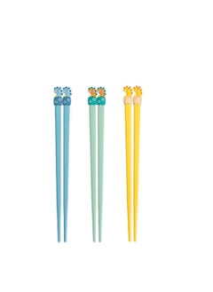 اشتري Chopsticks for Kids, 3 Pairs Kids Students Lightweight Chopstick, Cute with Dinosaur Head, Non-Slippery Indented Tips, Easy to Use and Clean, 8.1"/207mm Long في السعودية