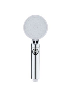 Buy Round High Pressure Handheld Shower with Ergonomic Handle Silver 9 cm DF2662 in Saudi Arabia