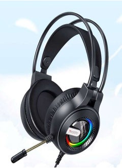 Buy Surrounding stereo gaming headset with lighting for PlayStation, Xbox, mobile and computer RGB Yesido EK02 in Egypt