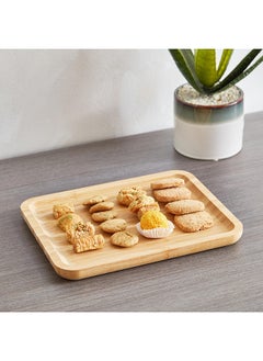 Buy Bamboo Rectangular Tray 28 cm in Saudi Arabia