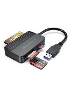 Buy SYOSI Memory Card Reader, 4-in-1 SD Card Reader, USB 3.0 TF/Micro SD/MS/CF Card Reader, Compact High-Speed Flash Card Reader for PC, Laptop, Camera, Computer in Saudi Arabia