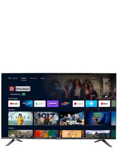 Buy Divaki 55 Inch LED UHD 4K Smart TV Powered by Android, Netflix, YouTube, Prime Video, HDMI, USB D-55CU7601V in UAE