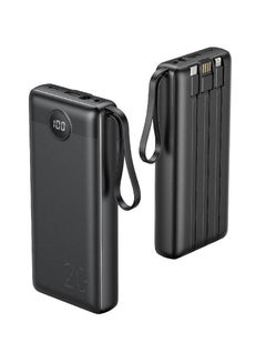 Buy Power Bank 10000mAh with Built in Cables,VRURC USB C slim Portable Charger 5 Output & 2 Input LED Display External Battery Pack Chargers Compatible with iPhone,Samsung Cell Phones in UAE