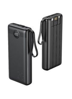 Buy Power Bank 10000mAh with Built in Cables,VRURC USB C slim Portable Charger 5 Output & 2 Input LED Display External Battery Pack Chargers Compatible with iPhone,Samsung Cell Phones in UAE