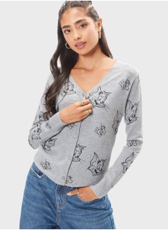 Buy Tom & Jerry Printed Cardigan in UAE