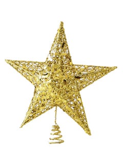 Buy Tree Top Sparkle Star Gold 20cm in Saudi Arabia