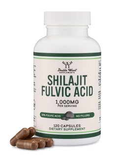 اشتري Shilajit Pure Himalayan Capsules (20% Fulvic Acid Supplement) 1000Mg Of Authentic Shilajit Extract Per Serving 120 Count (High In Trace Minerals No Fillers Manufactured In The Usa) By Double Wood في الامارات