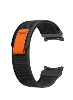 اشتري No Gap Trail Loop Nylon Band Compatible With Samsung Galaxy Watch 4 40mm 44mm/Galaxy Watch 4 Classic 42mm 46mm Black Gray في مصر