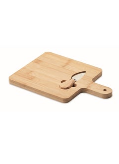 Buy Beech wood cutting board with stainless steel knife and wooden handle in Egypt