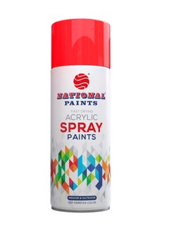 Buy Fast Drying Acrylic Spray Paint FLUORESCENT RED 650 in UAE