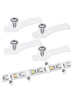 Buy Strip Light Mounting Brackets Effortlessly Mount LED Light Strips with 200 Piece Clip and Screw Set Perfect for 10mm Wide Non Waterproof LED Light Strip in Saudi Arabia