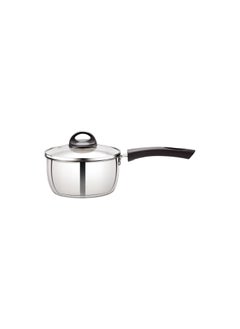 Buy Premier Stainless Steel Induction Base Saucepan 20cm with Glass Lid in UAE