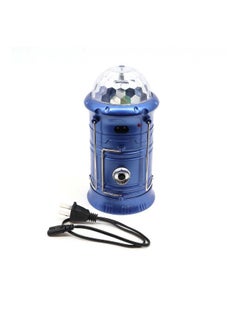 Buy Rechargeable 3 in 1 Rotating Magic Effect Ball, Portable Camping Outdoor LED And Lantern Light Torch - Blue in Egypt