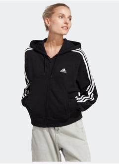 Buy Essentials 3-Stripes French Terry Bomber Full-Zip Hoodie in Egypt