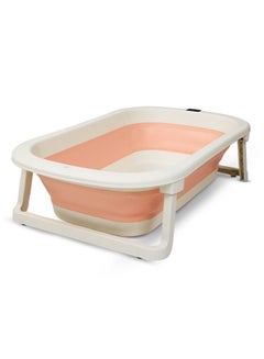 Buy Baby Bath Tub for Kids Mini Swimming Pool with Drainer Temperature Display Non-Slip Base Kids Baby Jacuzzi Bathtub Swimming Pool Bather Kids Bath Tub for Baby New Born Bath Tub Pink in UAE