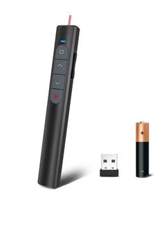 Buy Wireless PowerPoint Remote Controller Pen With USB Receiver Black in UAE