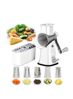 Buy Vegetable Slicer Multifunctional Manual Cutter 1.28kg White in Saudi Arabia