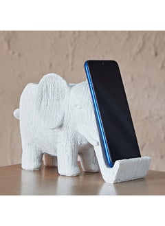 Buy Rabaque Elephant Polyresin Phone Holder Decorative Accent 22 x 15 x 14 cm in Saudi Arabia