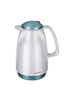 Buy Durable and Elegant Design Vacuum Jug White and Blue 1 Liter 003-0041 in Saudi Arabia