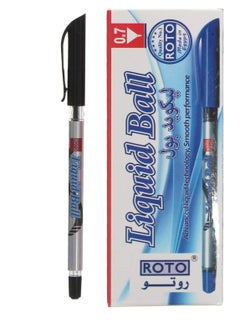 Buy Roto Liquid Ball Ballpoint Pen 0.7 mm black pack of 12 in Egypt