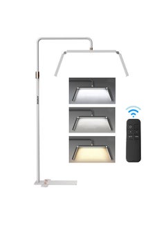 Buy Floor LED Video Light Foldable Fill Light Beauty Floor Moon Lamp 3200K-5600K Dimmable with 180cm 70.9in Metal Light Stand Phone Holder Remote Control in Saudi Arabia