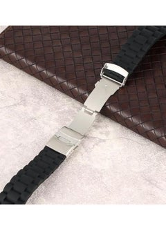 Buy Apple Watch Band49mm 45mm 44mm 42mm Watch Strap Band Waterproof Watches Band With Stainless Steel Buckle - Black in Egypt
