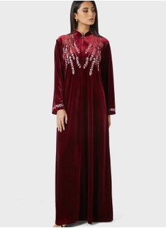 Buy Embroidered Velvet Abaya in Saudi Arabia