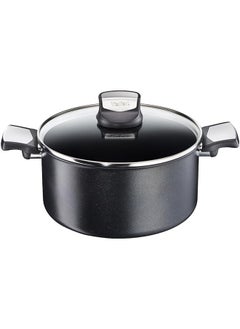 اشتري Expertise 24 Cm Casserole With Lid Non Stick Induction Black Aluminum C6204672 في السعودية