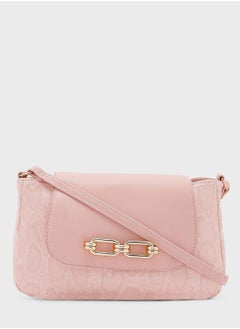 Buy Snake Effect Chain Strap Cross Body Bag in UAE