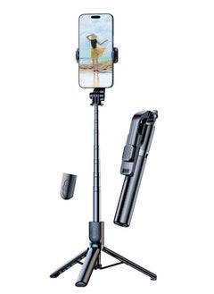 Buy ECVV 130cm Phone Selfie Stick Tripod with Remote Control Portable Rotate Phone Holder Extendable Tripod Stand Compatible with iPhone Android Smartphone in UAE